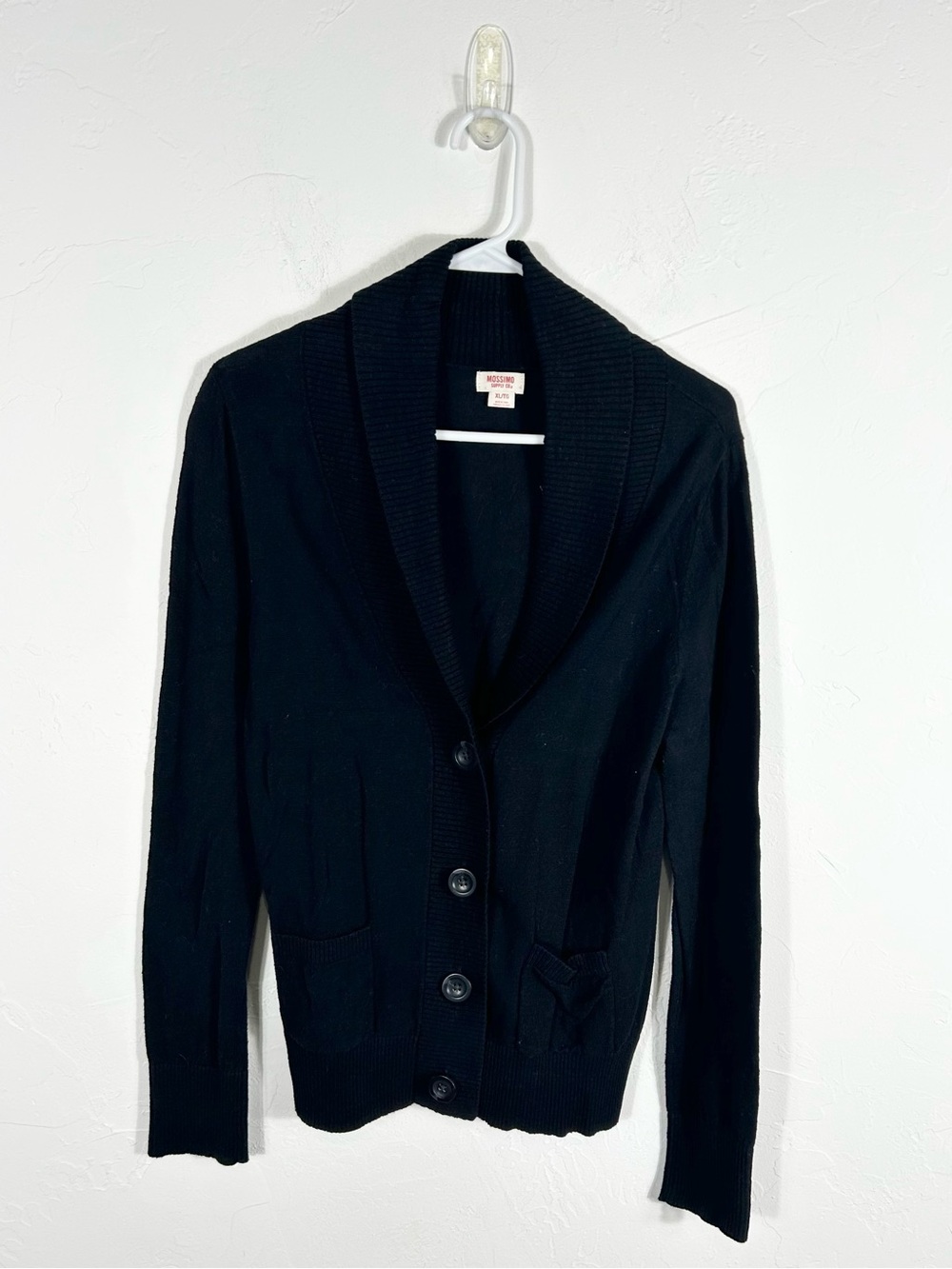 Mossimo Supply Co. Women’s Black Shawl Collar Cardigan Sweater Size XL